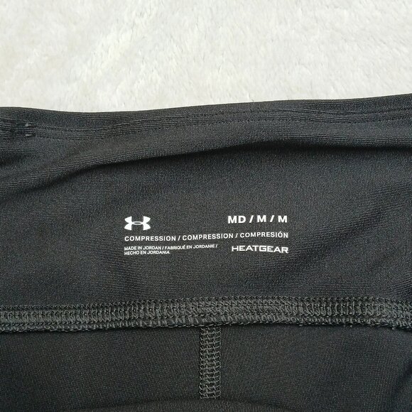 Under Armour Women&#039;s Heat Gear Grey Turquoise Compression Leggings Size XL - Picture 7 of 15